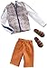 Produktbild Mattel FXJ38 - Ken Mode, Kleidung Coole Jacke, mit braunen Shorts und Sportschuhen