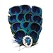 Price comparison product image Vintage Wedding Bridal Feather Fascinator Hair Clip Peacock Blue