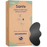 Sanfe Deep Purifying Nose Strips for Women & Men - With Fuji Green Tea & Witch Hazel extracts | Removes Whiteheads | Blackhea