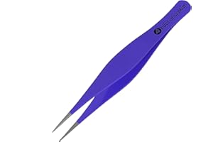 Abdul of Sialkot Pointed Tweezers,Pointed Nose Tip, Sharp Precision Ingrown Hair, Surgical Pointed for Blackheads & Splinters/Best Tweezers for Eyebrows (Purple)