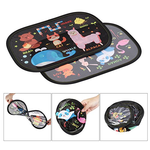 IntiPal Selbsthaftende Sonnenblenden Sonnenschutz Auto Baby Kinder 2er Pack - 7