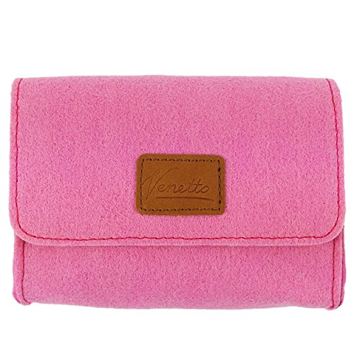 Täschchen Mini Hülle Tasche aus Filz für Zubehör und Accessoires (Netzteil, PC Maus, E-Zigarette, Kosmetik) Pink