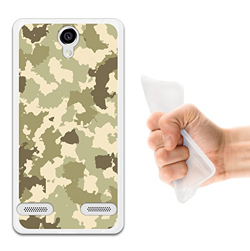 WoowCase Funda ZTE Blade L7   ZTE Blade L7   Funda Silicona Gel Flexible Camuflaje Militar Verde  Carcasa Case TPU Silicona - Transparente
