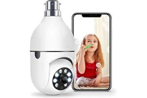 TP PLUS 3MP WiFi Light Bulb Security Camera | 360 Degree Pan Tilt Zoom | Night Vision | Two Way Talk | Wireless CCTV Bulb Camera | HD Video | Motion Detection with Mobile App Control (Light Camera)