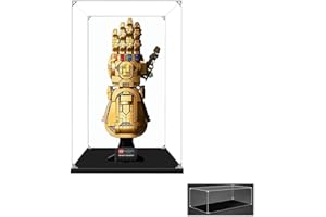YYDIY LODIY 2mm Dicke Acryl Vitrine für Lego 76191 Infinity Handschuh - Vitrine Display Case Schaukasten für Lego 76191 (Nur Vitrine, Nicht Enthalten Lego Modell)