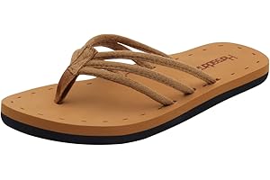 Harssidanzar Tongs mode femmede plage d'été légères et confortables pour femmes avec soutien de la voûte plantaire KL221EU