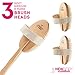 3 HEADED BATH BRUSH - The Best Bath Body Brush, Shower Brushes, Back Brush Scrubbers, Feet or Scalp Exfoliators Are Spa Essentials! Our Long Handled Skin Exfoliating Scrubber With 3 Heads Will Be Your Favorite Bath Accessories!
