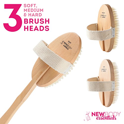 3 HEADED BATH BRUSH - The Best Bath Body Brush, Shower Brushes, Back Brush Scrubbers, Feet or Scalp Exfoliators Are Spa Essentials! Our Long Handled Skin Exfoliating Scrubber With 3 Heads Will Be Your Favorite Bath Accessories!