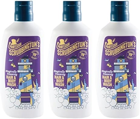 Scrubbingtons Scrub All Children's 3 in 1 Shampoo, Conditioner & Body Wash Foam for Sensitive Skin with 98% Natural Ingredients 3 x 200ml
