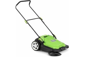 ulsonix ULX-MS-100 Handkehrmaschine 1 Seitenbesen 1400-2300 m²/h Kehrmaschine Straßenkehrmaschine Kehrgerät