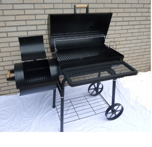 32kg – KIUG® XL Smoker BBQ GRILLWAGEN Holzkohle Grill Grillkamin ca. 1,5 mm Stahl - 5