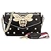 Produktbild MISSKEKE Fashionista Der Gleiche Absatz Biene Perle Tasche -  Schrägen Nieten Kette Tasche Umhängetasche (Schwarz)