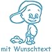 Produktbild Babyaufkleber mit Wunschtext - Motiv 161 (16 cm) - 20 Farben und 11 Schriftarten wählbar