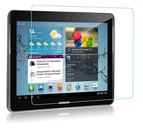Panzerglas Folie für das Samsung Galaxy Tab 2 10.1 --- Tempered Glass Hartglas Displayschutz mit Härtegrad 9H nur 0,3 mm dick --- inkl. PATONA Displaypad