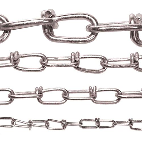 Seilwerk STANKE 40m 3mm Knotenkette Dekokette Zierkette Gartenkette — DIN Stahl VERZINKT Gliederkette Lampenkette Kette Deko Garten - 2