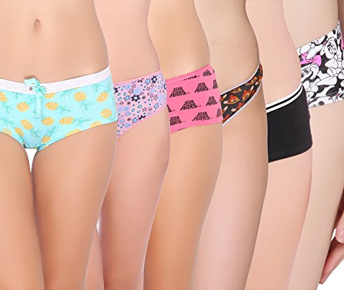 Pepperika Cotton Lycra Panties (Pack Of 6) RS.439 (76.00% Off) - Amazon