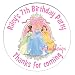 Eternal Design 35 x 37mm Personalised Glossy Kids Birthday Party White Stickers KBCS 87