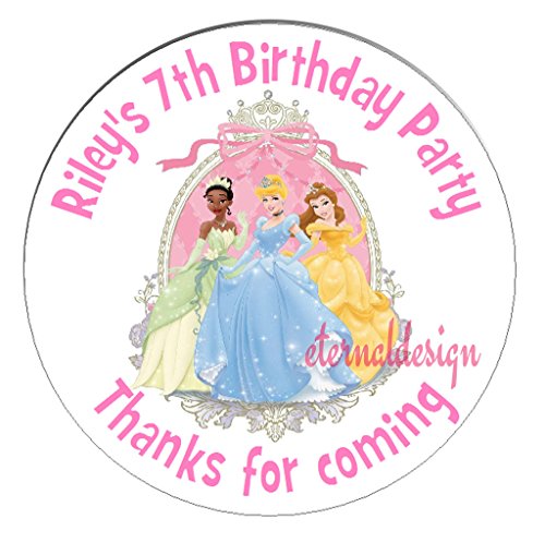 Eternal Design 35 x 37mm Personalised Glossy Kids Birthday Party White Stickers KBCS 87
