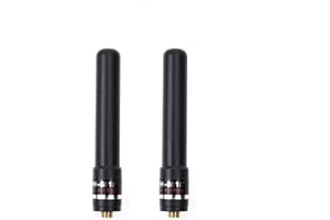 VINEYUAN 2 Pack due vie Radio Dual Band Antenna, 145/435 MHz SMA Femmina Alta Guadagno HH-S518 SMA-Female UV Dual Band Breve Antenna per KENWOOD PUXING WOUXUN Baofeng UV-5R Mobile Ham Radio