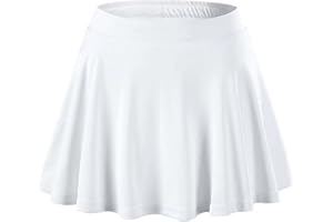 Aiihoo Mädchen Einfarbig Tennisrock Hosenrock Sportliche Rock Golfrock Sportrock Laufenrock mit Innenhose Kurz Sommerrock
