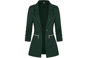 Tomwell Femme Élégant Blazer Femme Chic Veste Blazers Veste De Costume Manche Longue OL Bureau Affaires Pockets Boutons Costume Blouson Jackets Cardigan Blazer