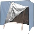 Gluckluz Patio Swing Cover Outdoor Garden Swing Chair Cover 3 Seats Waterproof Hammock Glider Canopy with Zipper Hanging Chair Protection Wrap for Garden Lawn Porch Furniture, 220 X 125 X 170cm