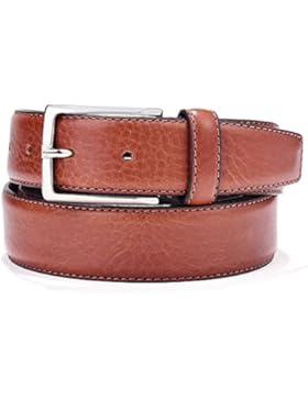 LUCHENGYI Herren Vollledergürtel aus Italien 35mm Breite braun Belt