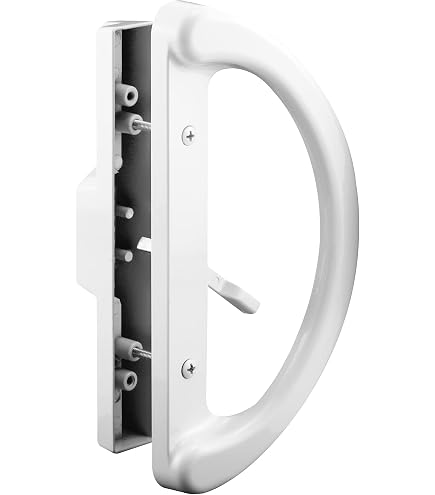 Prime-Line E 2199 Round Face Stainless Steel Sliding Door Mortise Latch – 45-Degree Keyway, Mounting Holes 3-11/16" OC, For Patio Doors