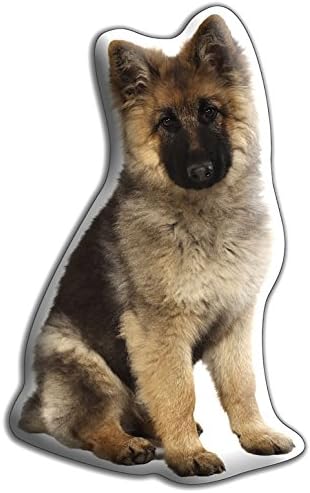 German Shepherd (Puppy) Dog Gift – Beautiful Large Cuddle Cushion – Luxurious strokable shaped cushions, approximate size: H460mm x W400mm (18" x 16“)