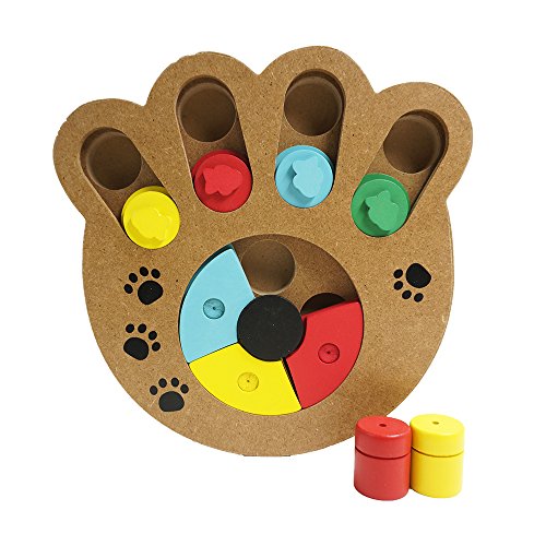 Baby-Pet-Paw-Shape-Wooden-Interactive-Food-Treated-Hide-and-Seek-Activity-Toys-For-Pet-Dog-Slow-Food-Puzzle-Training-Toy