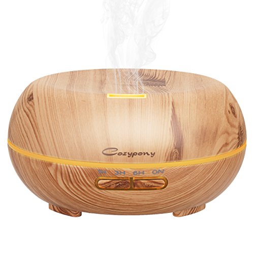 Aroma Diffuser 200ml Cozypony Luftbefeuchter Öl Diffusor Ultraschall Humidifier LED mit 7 Farben für Yoga Salon Spa Wohn-, Schlaf-, Bade- oder Kinderzimmer Hotel