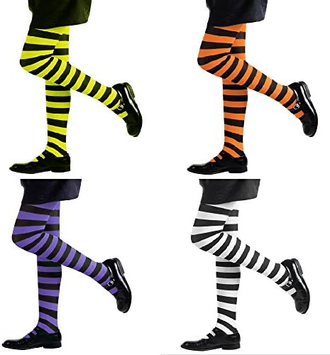 Lollipop Clothing Childrens Kids Fancy Dress Stripped Mono Witch Fairy Halloween Party Tights