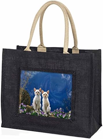Advanta Fantasy Panther Watch on Kittens Large Shopping Bag/Christmas Present, Jute, Black, 42 x 34.5 x 2 cm