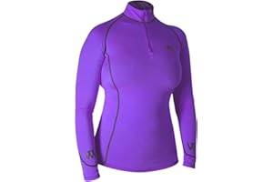Woof Wear Womens Performance Riding Shirt - Shiraz - Lightweight UV Sun Protection and SPF Properties