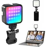 Coverzone RGB İkili Set Dolgu Işık Canlı Yayın I&ccedil;in Mini Y&uuml;ksek Parlaklık Dolgu Işığı Selfie Işık Paneli, Kıska&ccedil;lı Telefon ve