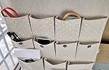 CIDBEST® Gray Thick Wand hängenden Beutel 13 Tasche Tür zurück Aufbewahrungstasche Hängende Rückwand hing Türtasche Baumwolltuch Anti-Schimmel/Anti-Bakteriell Christmas Utensilo 45*74cm Mehrschicht-Aufbewahrungstasche Hängeorganizer Multifunktionale Wohnzimmer Schlafzimmer Bad Utensilo - 2