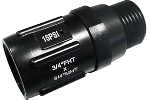 Suinga Regulador de Presión de Agua 3/4'' | Reductor de Presion Agua para Riego por goteo 1 bar 15PSI | Reductora de Presión 3/4'', negro