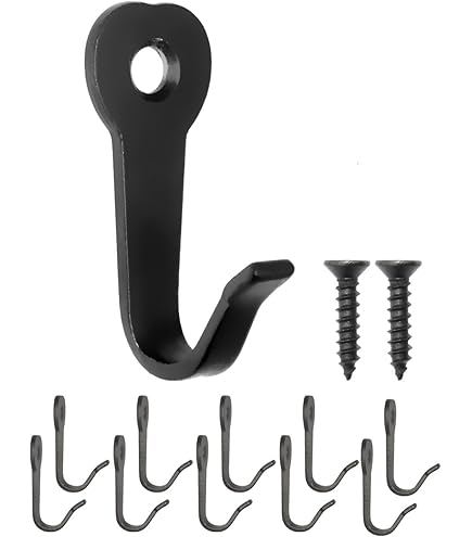 Ganci Appendiabiti In Ferro - Set Da 6, Nero, Per Casa E Bagno - Foto 9