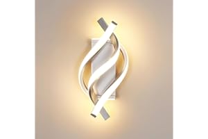 Comely Applique LED da Parete Interno 22W 2500LM, Creativo Lampada da Parete in Argento, 3000K Luce Bianca Calda Lampada da Muro Moderna per Scale Soggiorno Camera Letto Studio