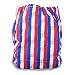 iZiv(TM) Newborn Organic Infant Waterproof/Adjustable/Reusable/Washable Pocket Cloth Diaper Fit Babies 0-3 Years(Stripe)