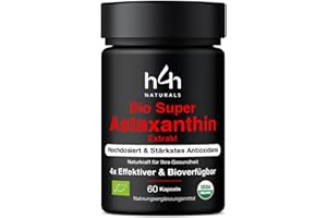 ‎HEMP HELP HEMP COSMETIC H4H Bio Super Astaxanthin – Hochdosiert mit 4x besserer Aufnahme | Mit Bio-Olivenöl aus Griechenland – Vegan, laborgeprüft & ohne Zusatzstoffe