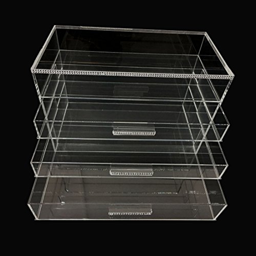 immi-living klar Make-up Schmuck Acryl-Box Organizer Kosmetik Display Aufbewahrungsbox Fall