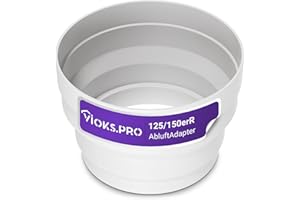 Vioks.pro Klimaanlage Abluftschlauch Adapter 150mm / 125mm - Reduzierstück Abluftschlauch 150mm - Verbinder Lüftungsrohr Dunstabzug/Klimagerät