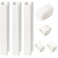 3" W 4.2Ft L Line Set Cover Kit for Mini Split Air Conditioners Decorative PVC Slim Line Cover for Central AC & Heat Pumps Systems Tubing Cover