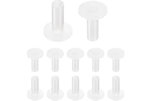 QUARKZMAN 12 Stück Flanschbuchsen Kunststoff Gleitlager ID 6mm x OD 8mm x Länge 25mm Nylonbuchsen, Weiß