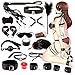 Produktbild Globalqi 18-Piece Flirten Erwachsene Sex Toys, Cosplay Erwachsene Bettfesseln Paar Flirt Spielzeug Mund Augenmasken Taschentücher Federn Band Niedertemperatur Kerzen Leder Peitsche By