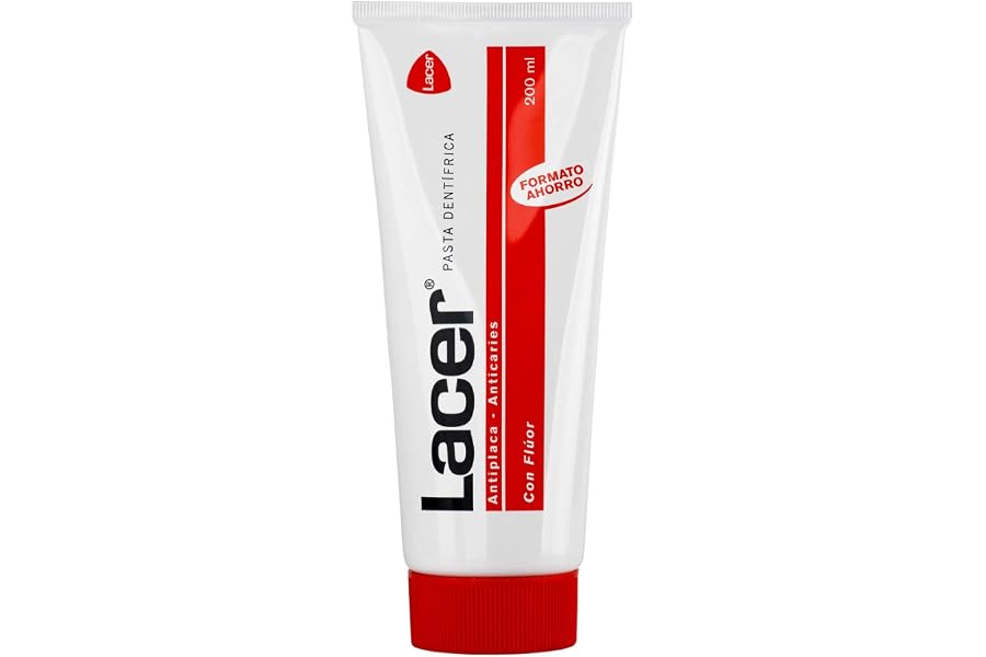 LACER PDL - Pasta de Dientes 200 ml, Alto Contenido en Flúor, Evita la Formación de la Placa Dental, Fortalece el Esmalte, Ac