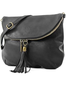 modamoda de - ital. Ledertasche Clutch Umhängetasche Unterarmtasche Klein Nappaleder T07
