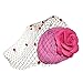 ACTLATI Retro Netting Hair Clip Flower Fascinator Hat Cocktail Party Headwear Rose Red RS.1589.00