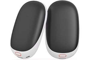 Wasuka Hand Warmers Rechargeable 2 Pack, 5000mAh Portable Magnetic Reusable Hand Warmer/Power Bank, 2 in 1 USB Battery Operated Warmer Electric Pocket Warmer Hand Heater for Men Women